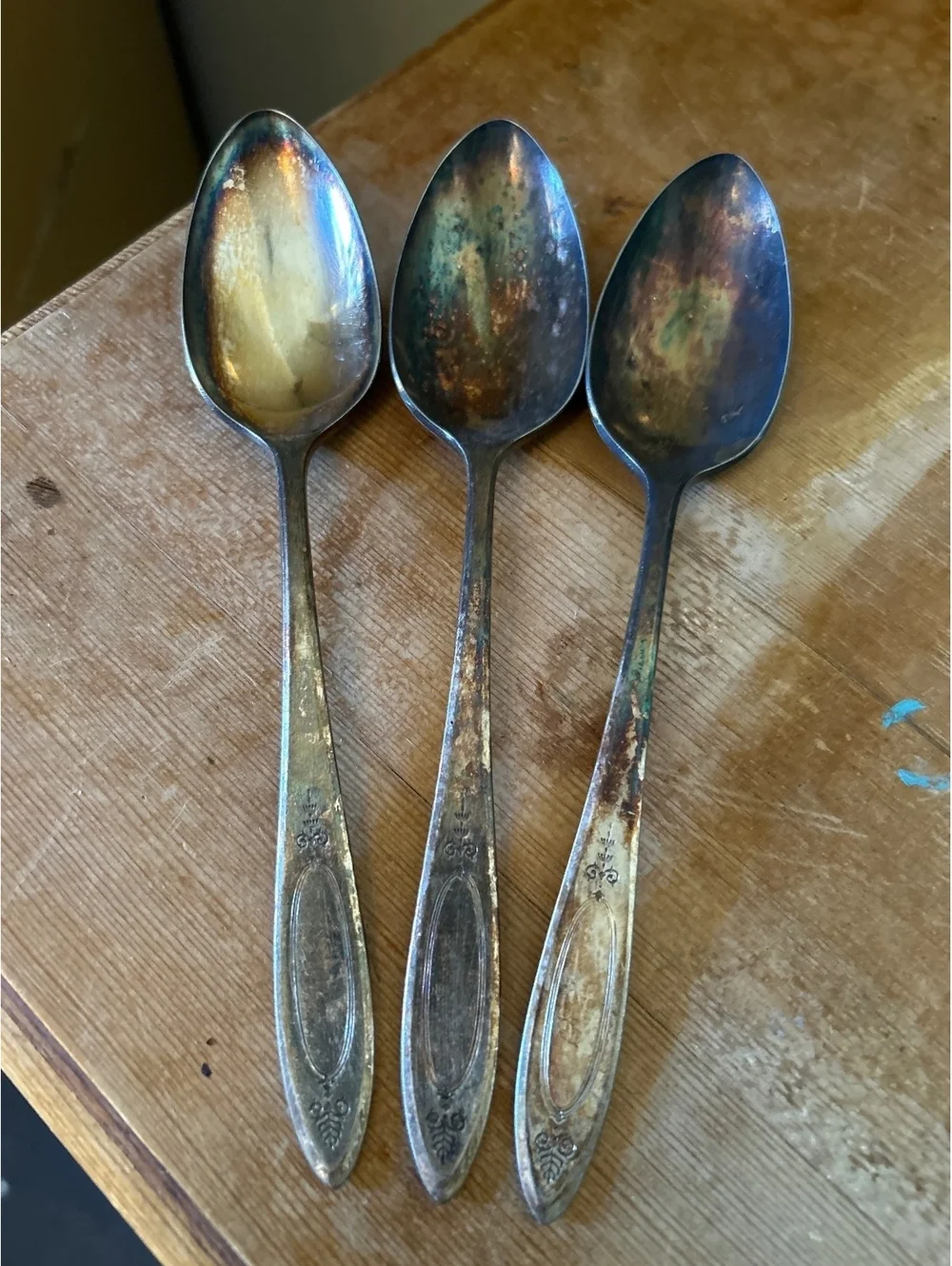 Set of 3 Vintage Silverplate Spoons